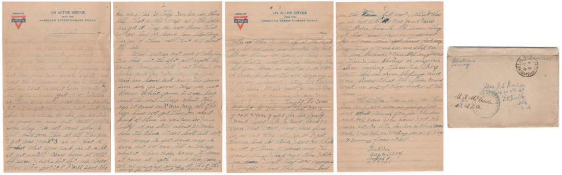 Letter dated 25 December 1918 from Glenn to his mother