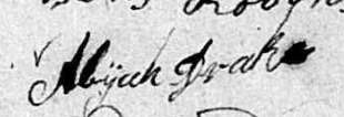 Signature of Abijah Drake
