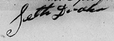 Signature of Seth Drake in 1821